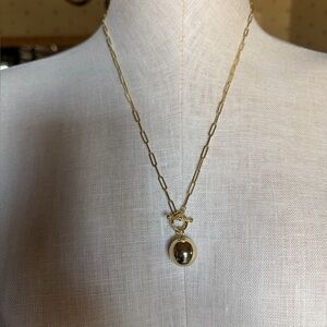 Melinda Maria “Life’s A Ball” pendant  necklace.  Gold 22”
